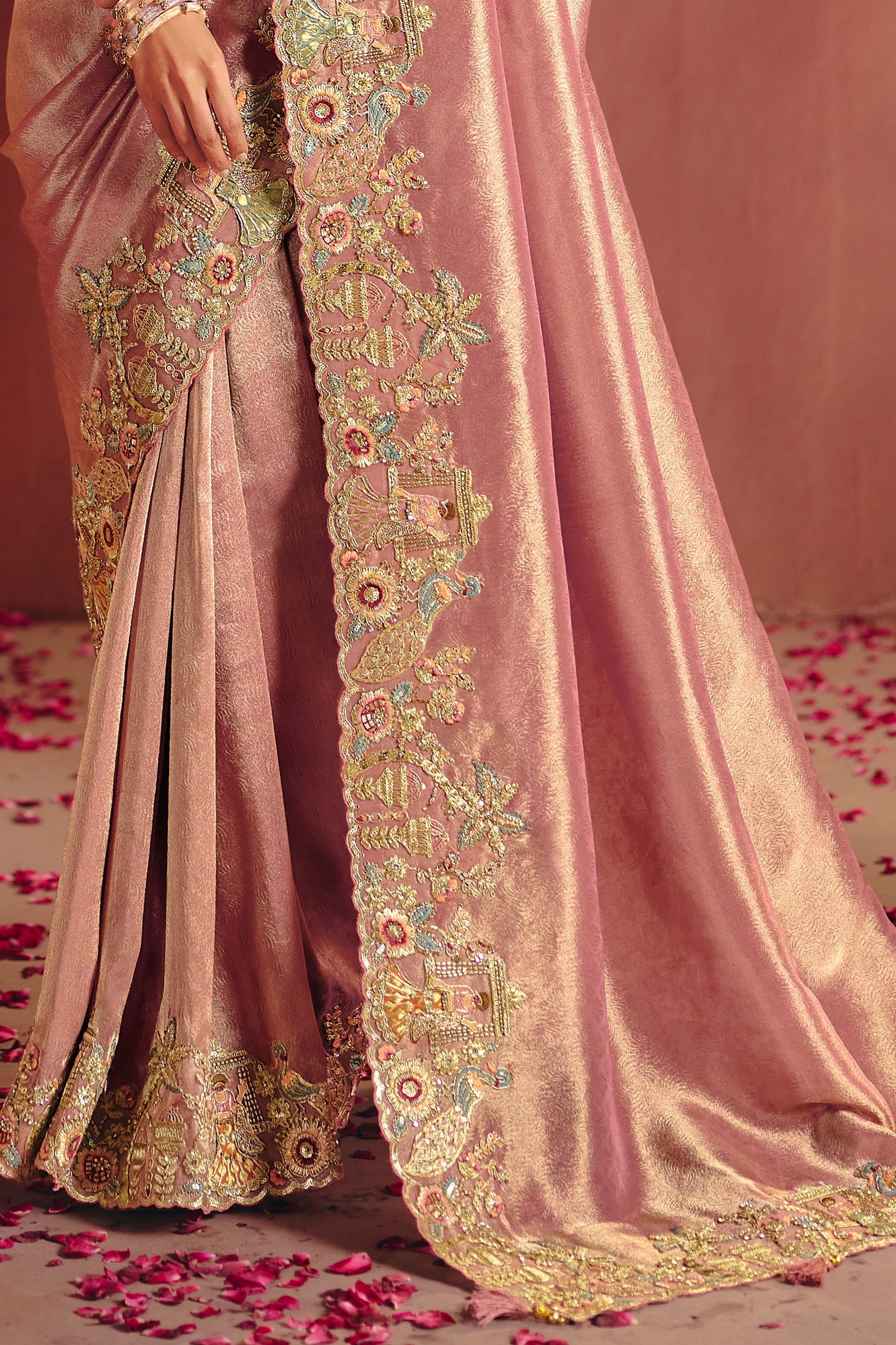 Pink Heavy Work Embroidered Silk Saree-SAR12076_4_SareeButa.com