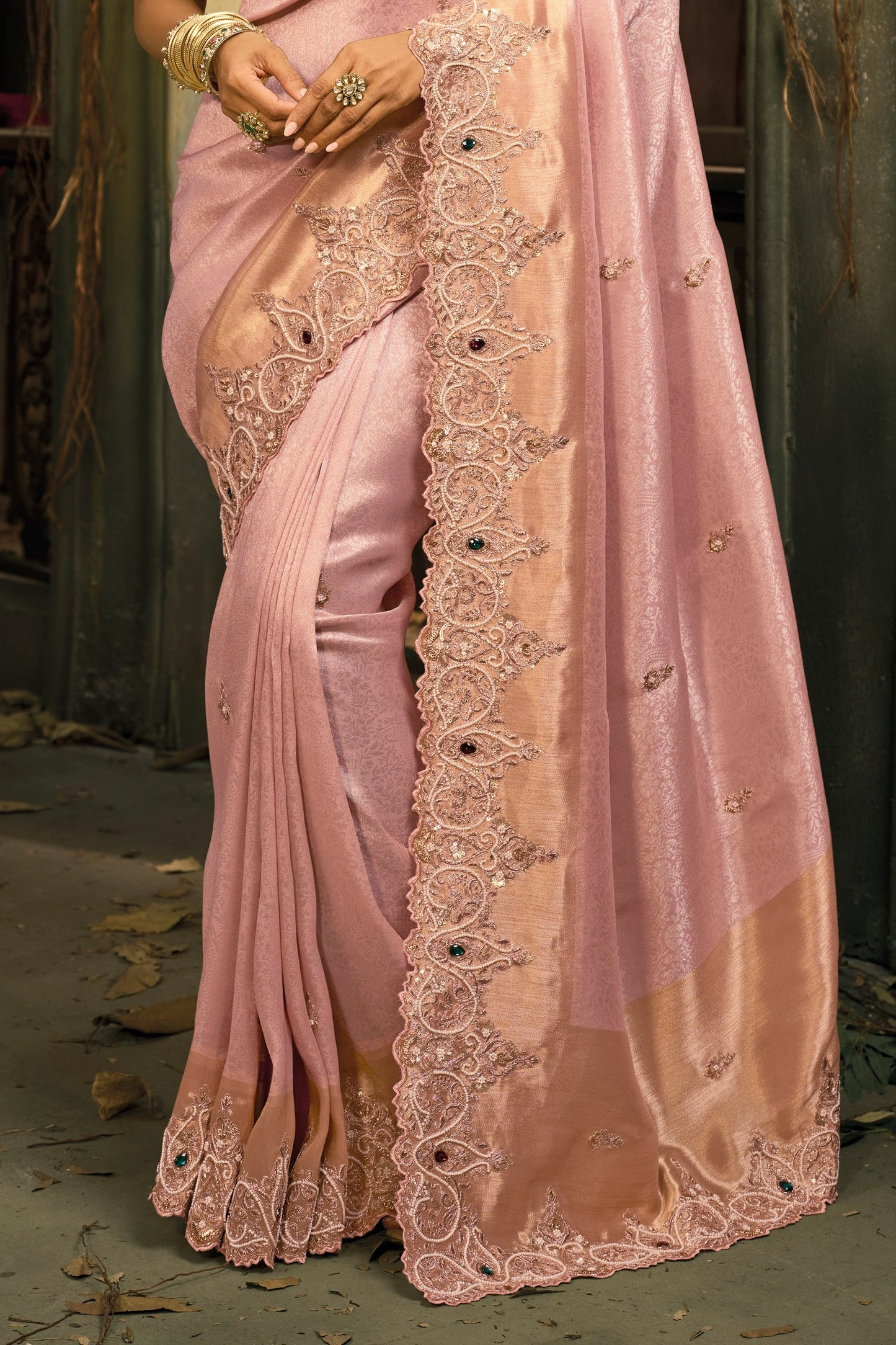 Pink Heavy Work Woven Silk Saree-SAR11581_5_SareeButa.com