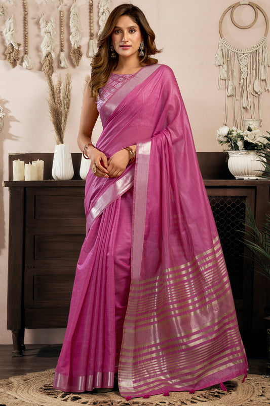 Pink Khadi Cotton Saree-SAR12654_1_SareeButa.com