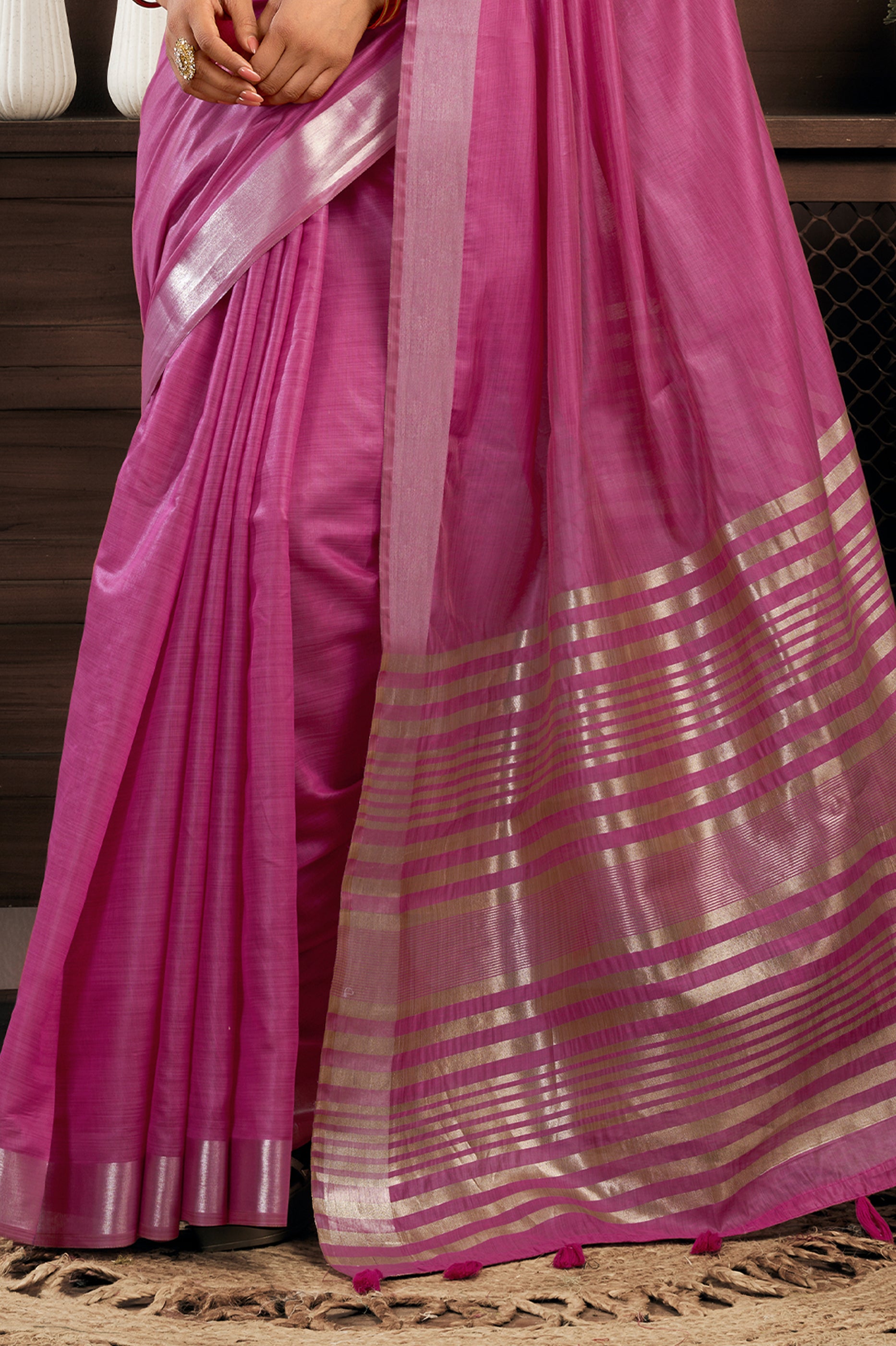 Pink Khadi Cotton Saree-SAR12654_4_SareeButa.com