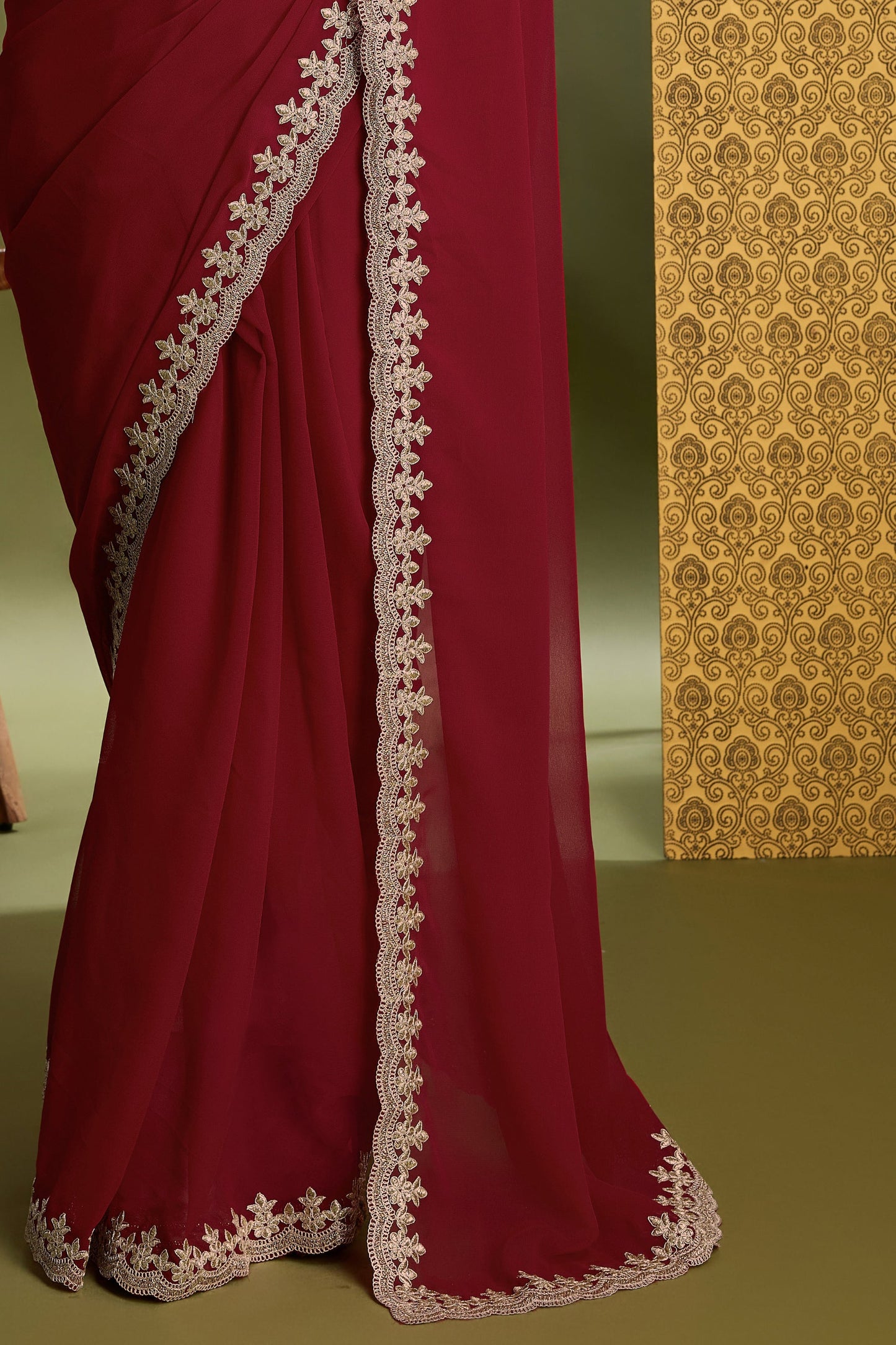 Pink Lace Work Georgette Saree-ZB133898_4_SareeButa.com