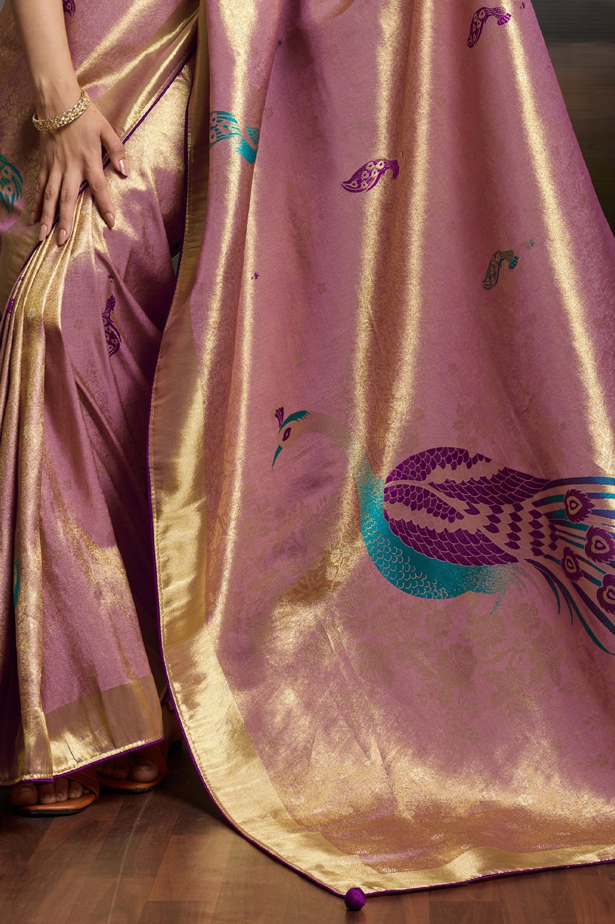 Pink Metallic Woven Banarasi Saree-SAR12927_5_SareeButa.com