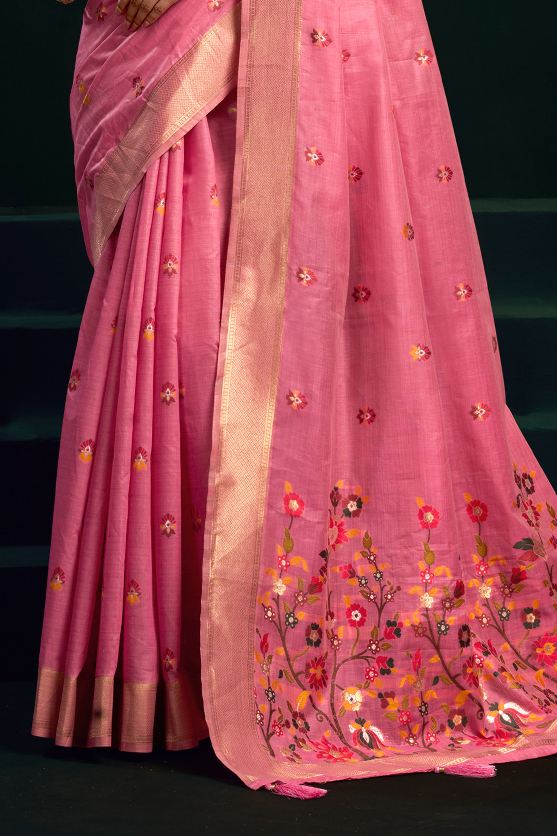Pink Munga Cotton Saree-SAR12712_5_SareeButa.com