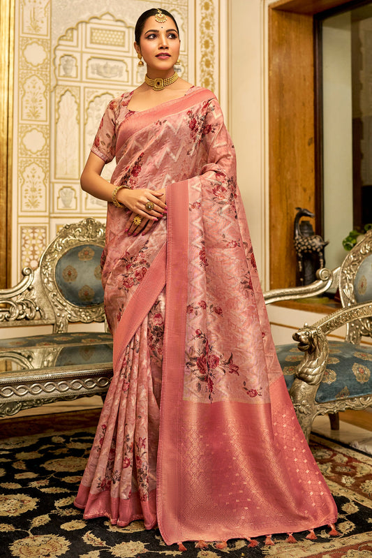 Pink Organza Silk Saree-ZB132135_1