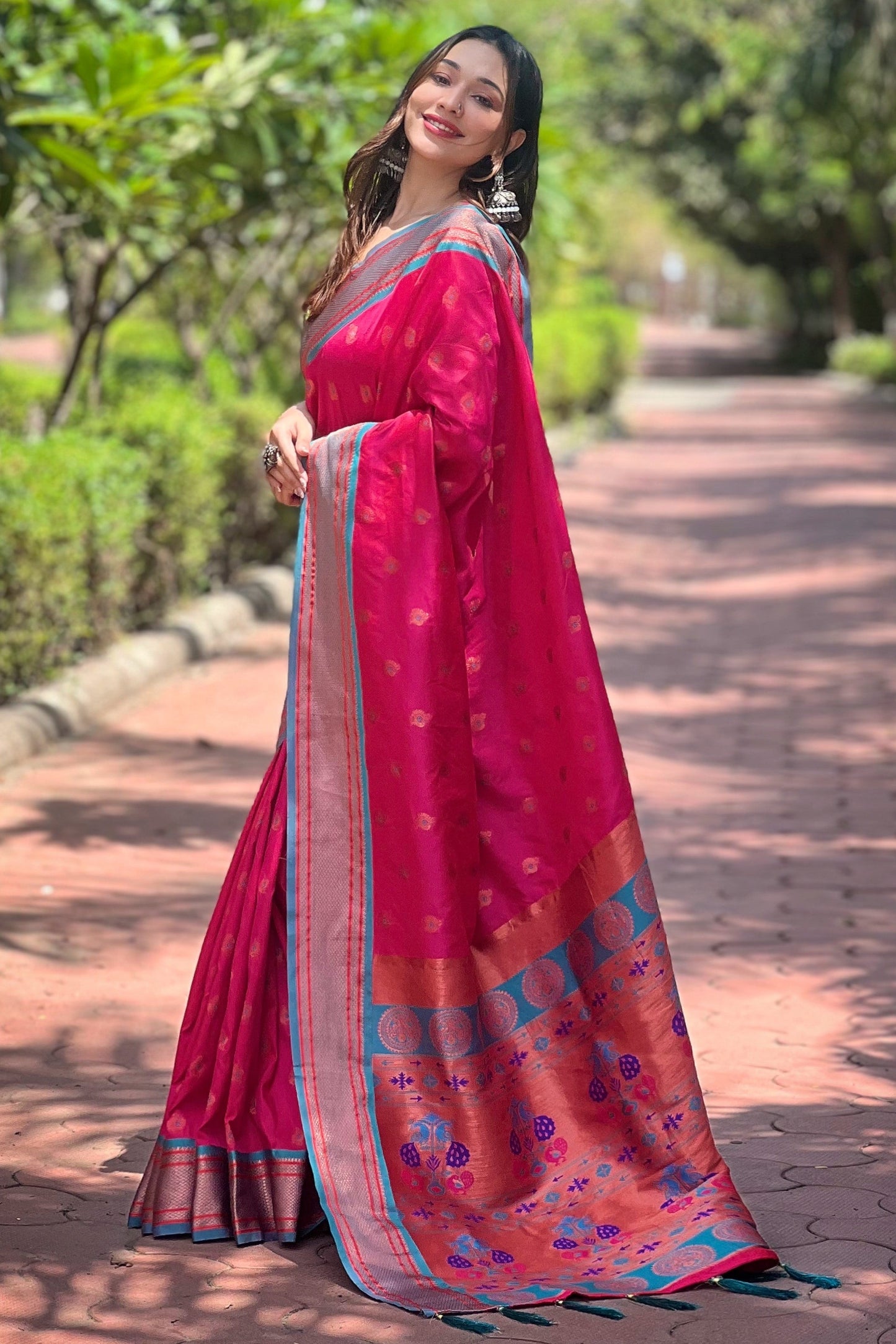 Pink Paithani Saree-ZB133095_3_SareeButa.com