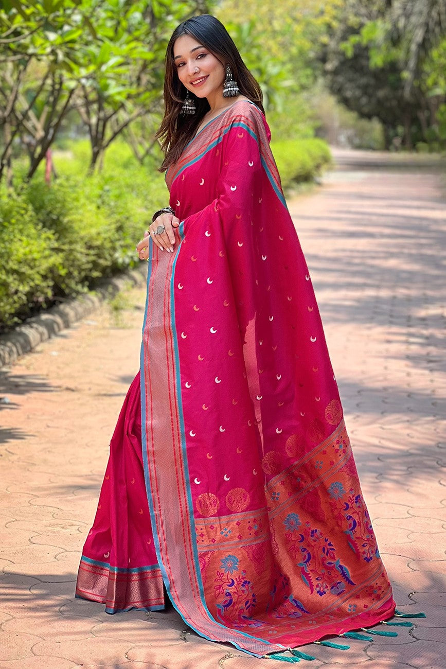 Pink Paithani Saree-ZB133103_3_SareeButa.com