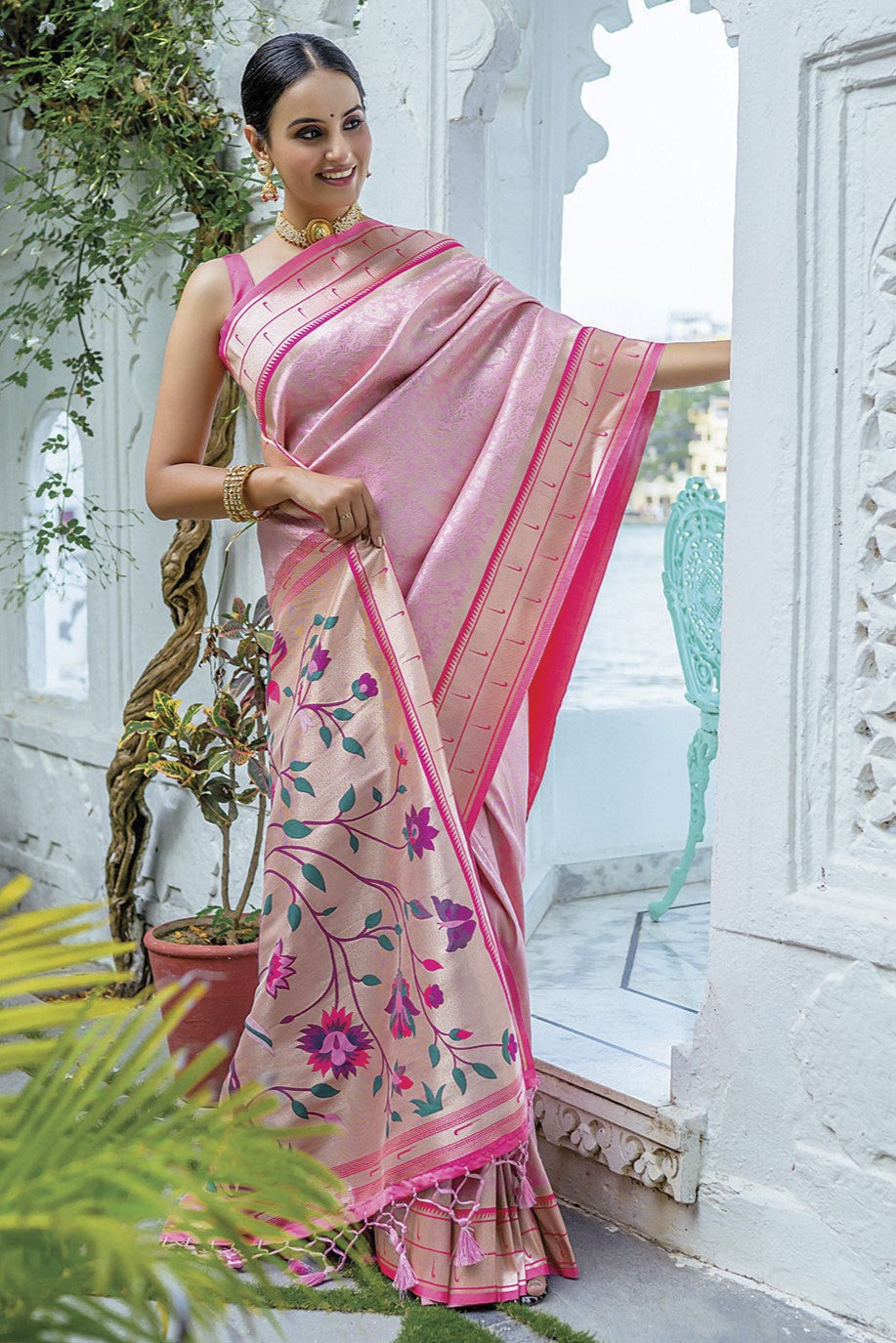 Pink Paithani Silk Saree-ZB131602_3