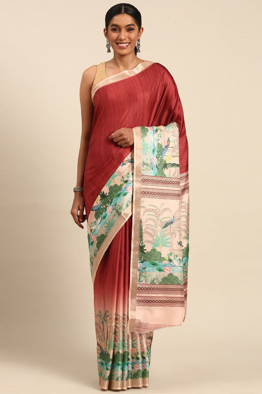 Pink Printed Cotton Saree-ZB133448_1_SareeButa.com