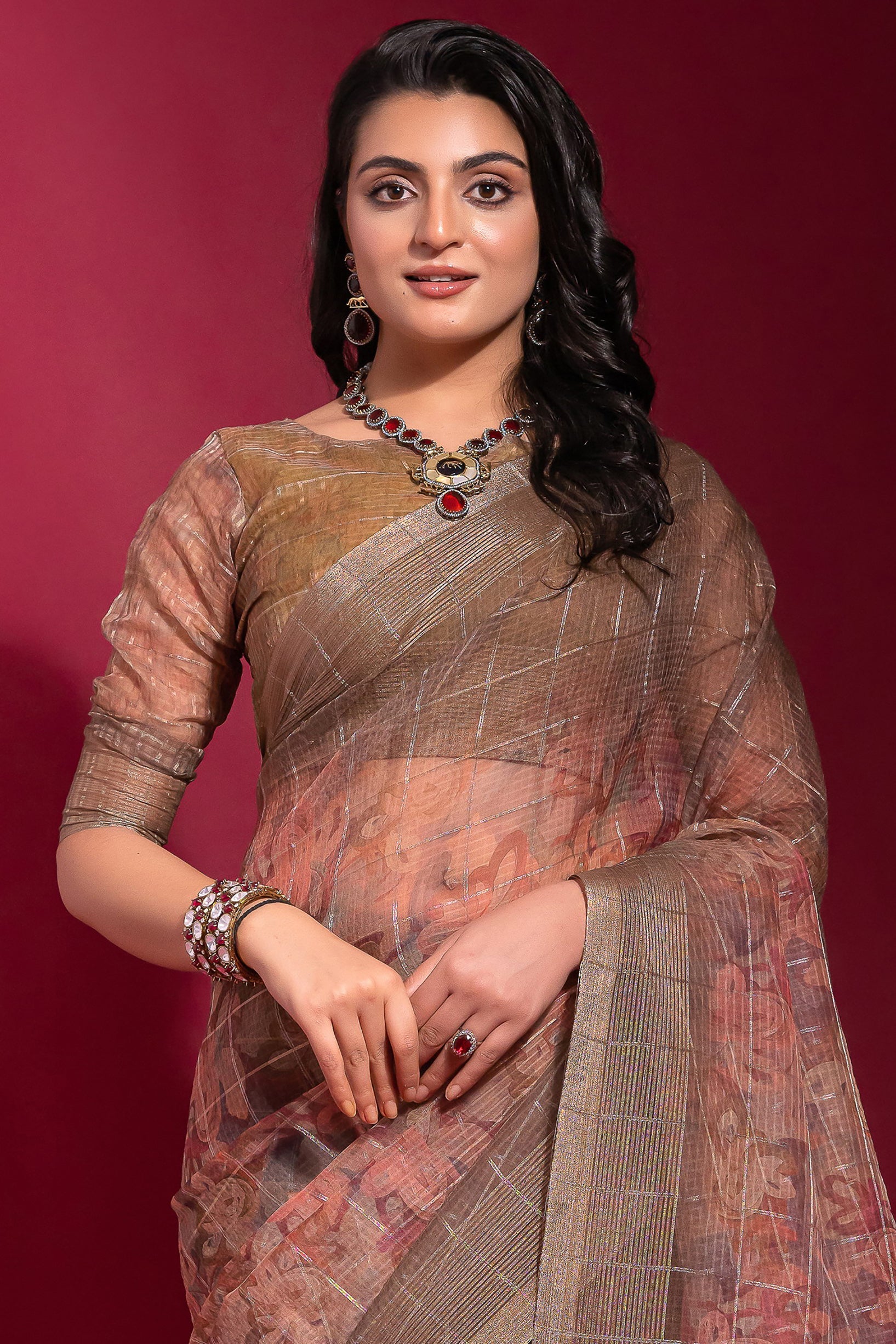 pink-printed-linen-silk-saree-zb132500_3_SareeButa.com