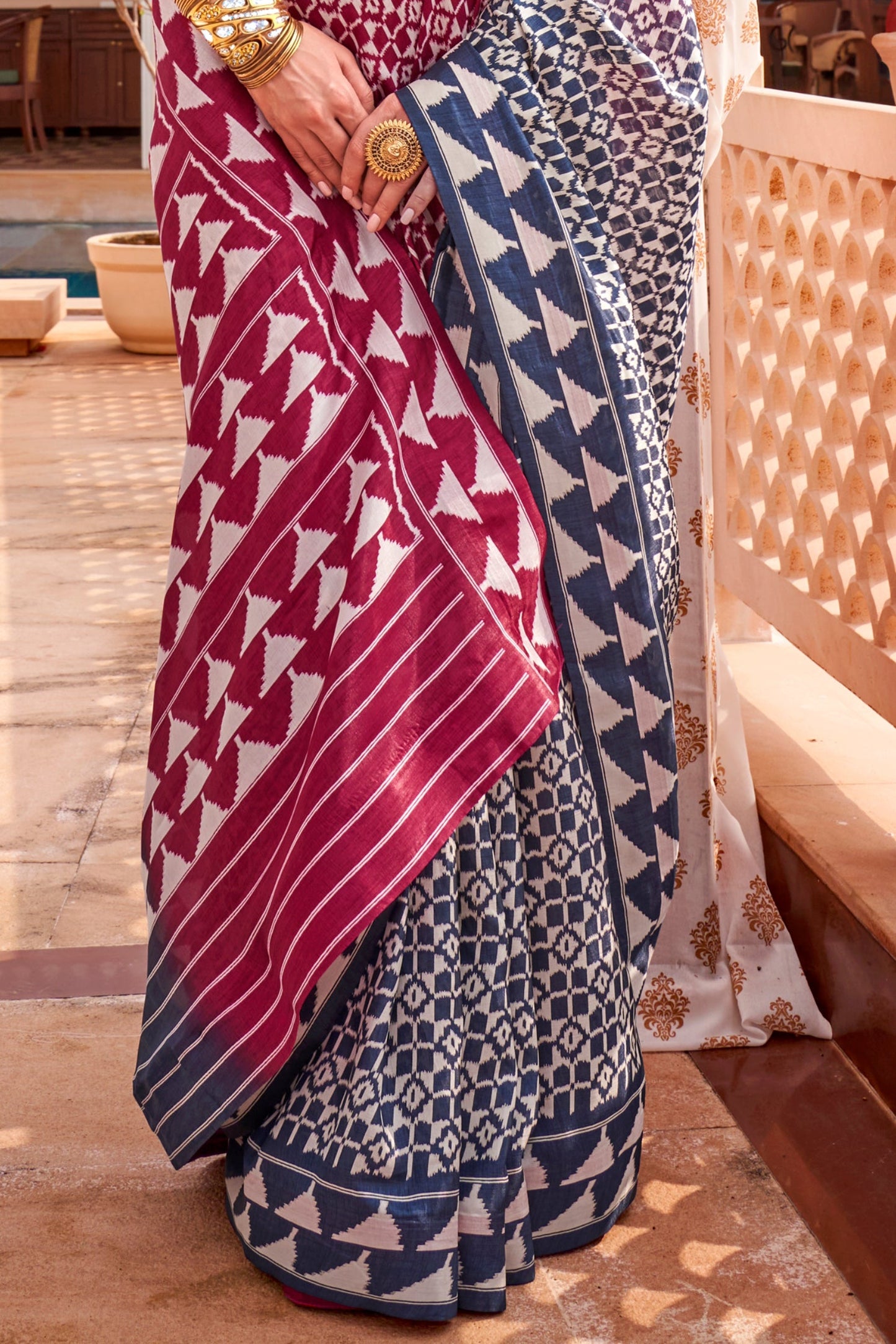 Pink Printed Patola Saree-ZB133522_4_SareeButa.com