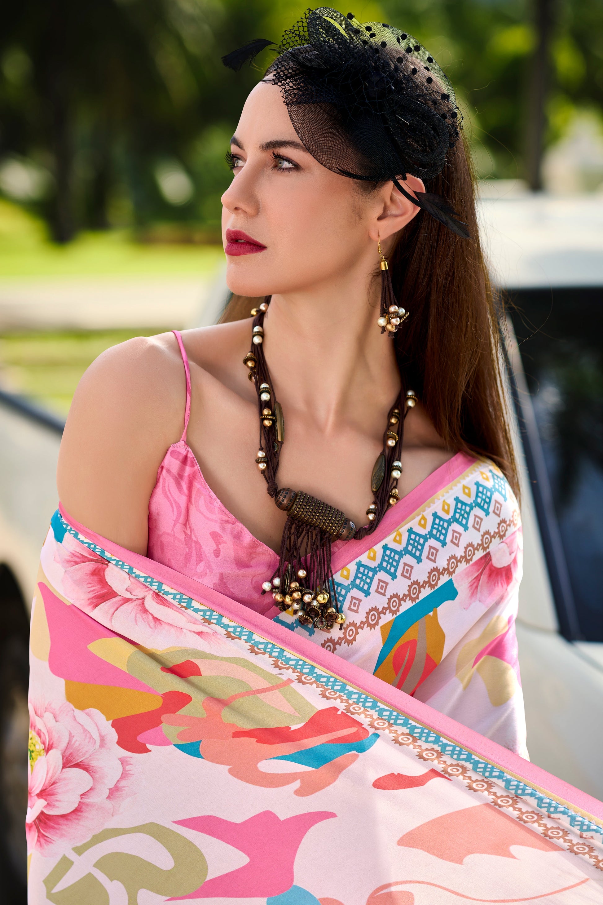 Pink Printed Satin Crepe Saree-ZB133762_3_SareeButa.com