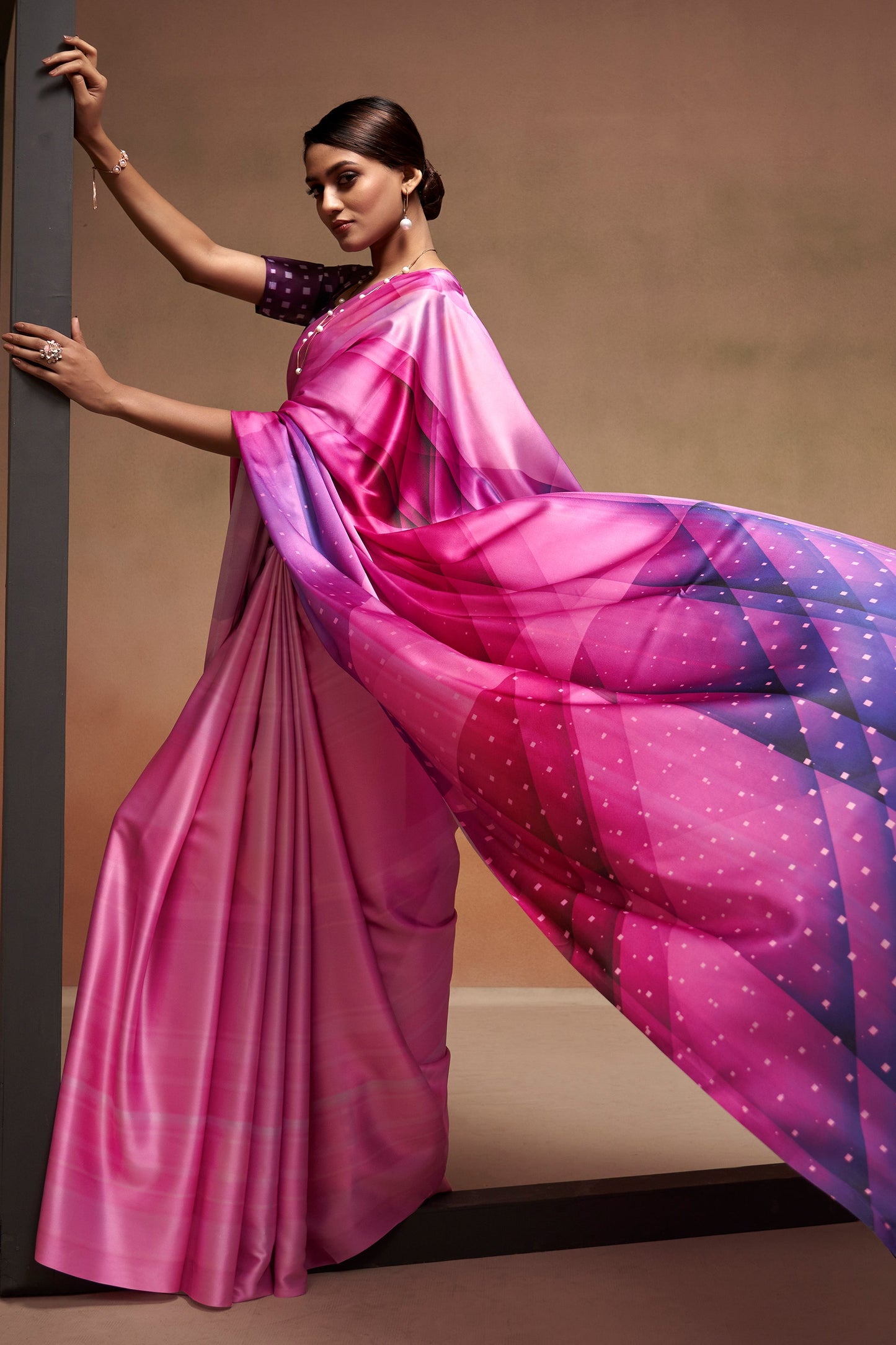 Pink Printed Satin Crepe Saree-ZB133798_3_SareeButa.com