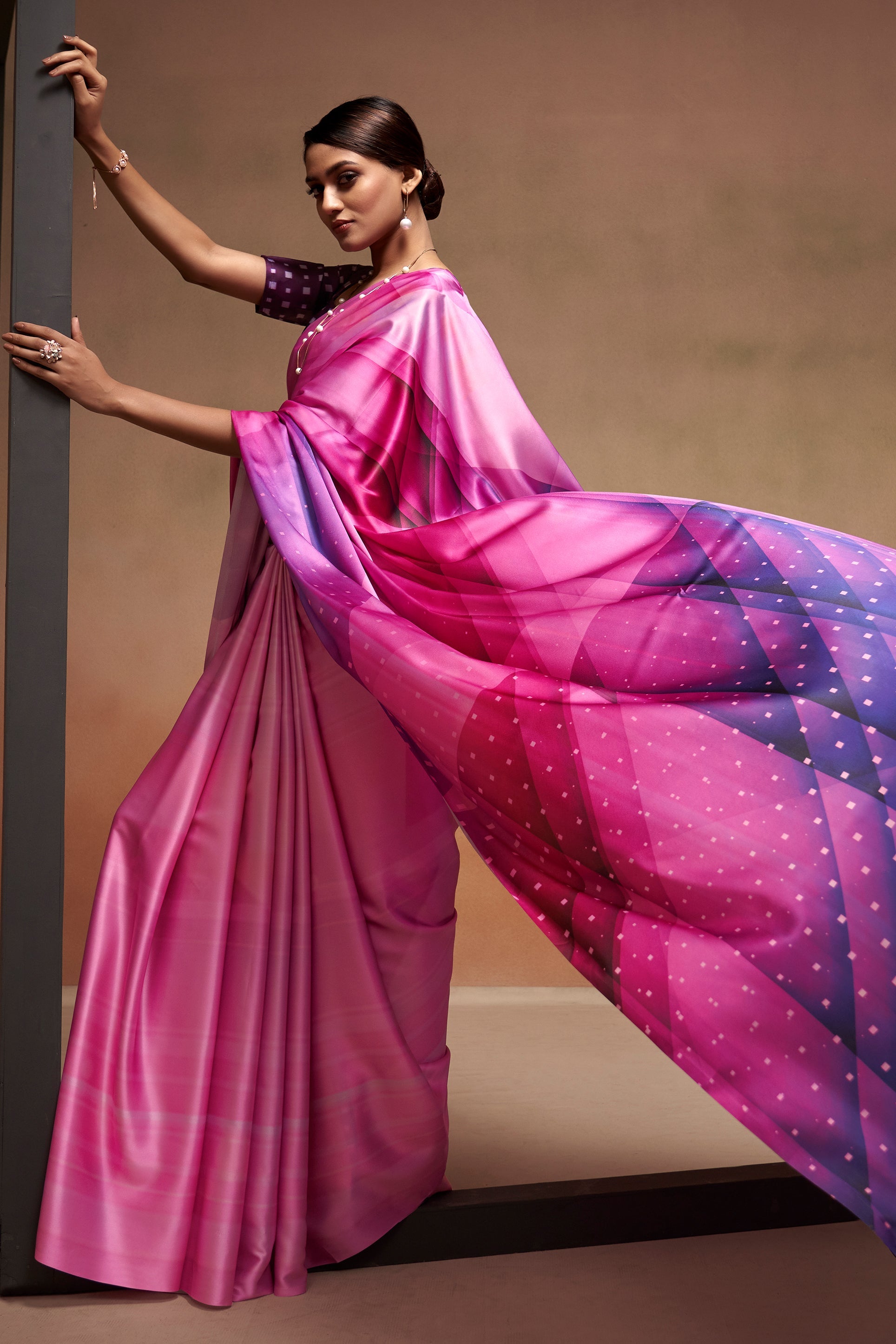 Pink Printed Satin Crepe Saree-ZB133798_3_SareeButa.com