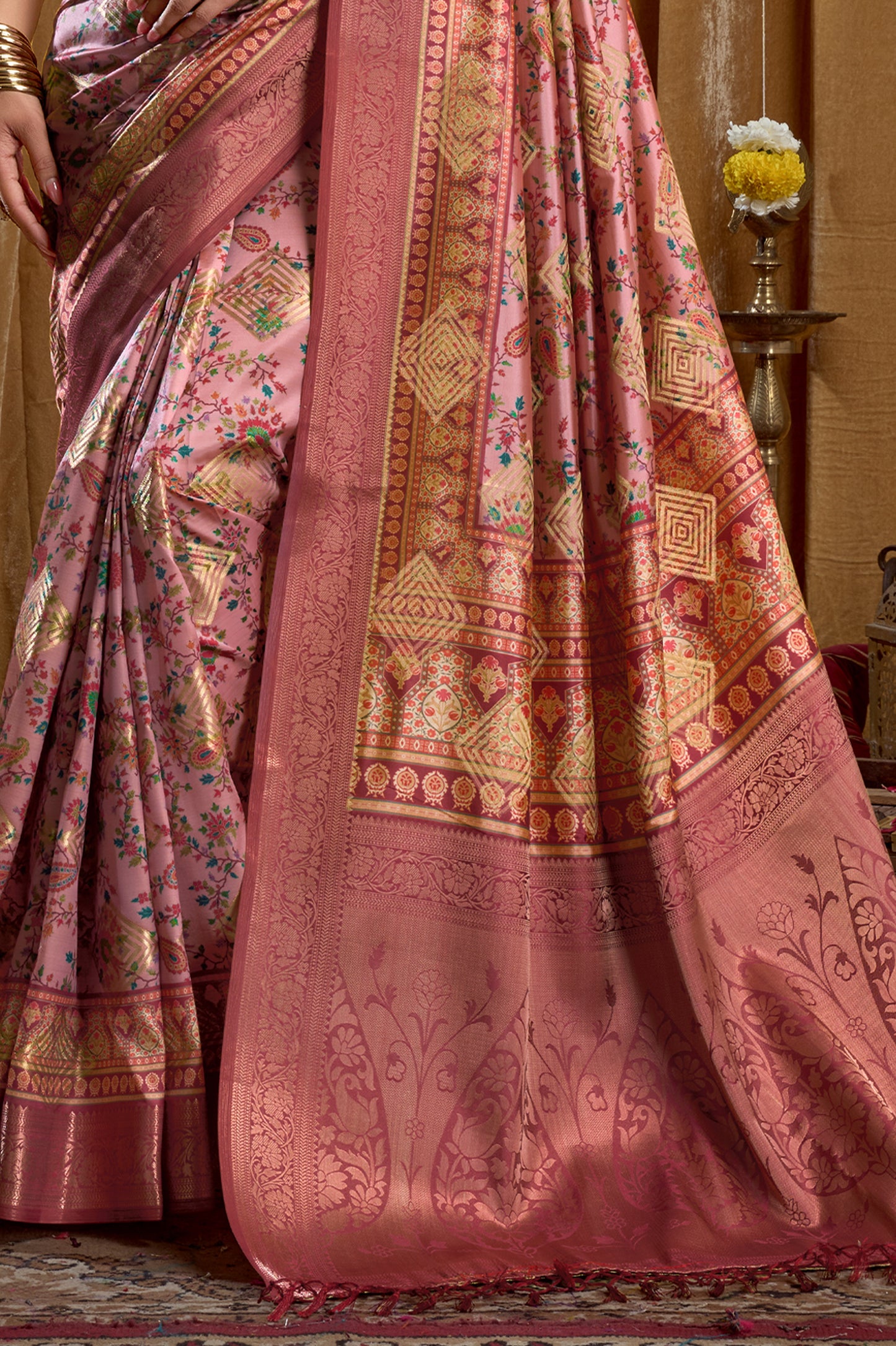Pink Printed Silk Saree-SAR12664_4_SareeButa.com