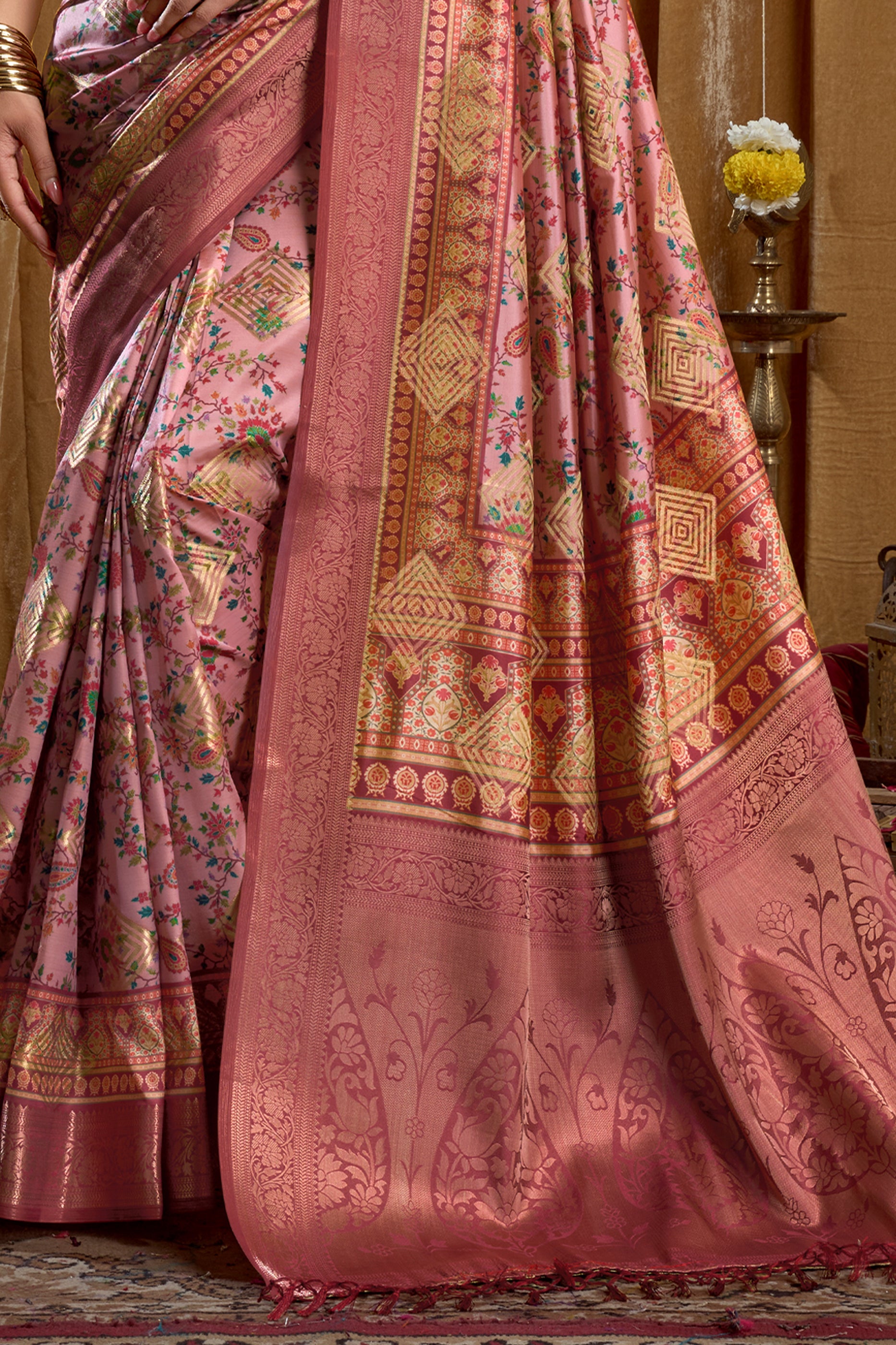 Pink Printed Silk Saree-SAR12664_4_SareeButa.com