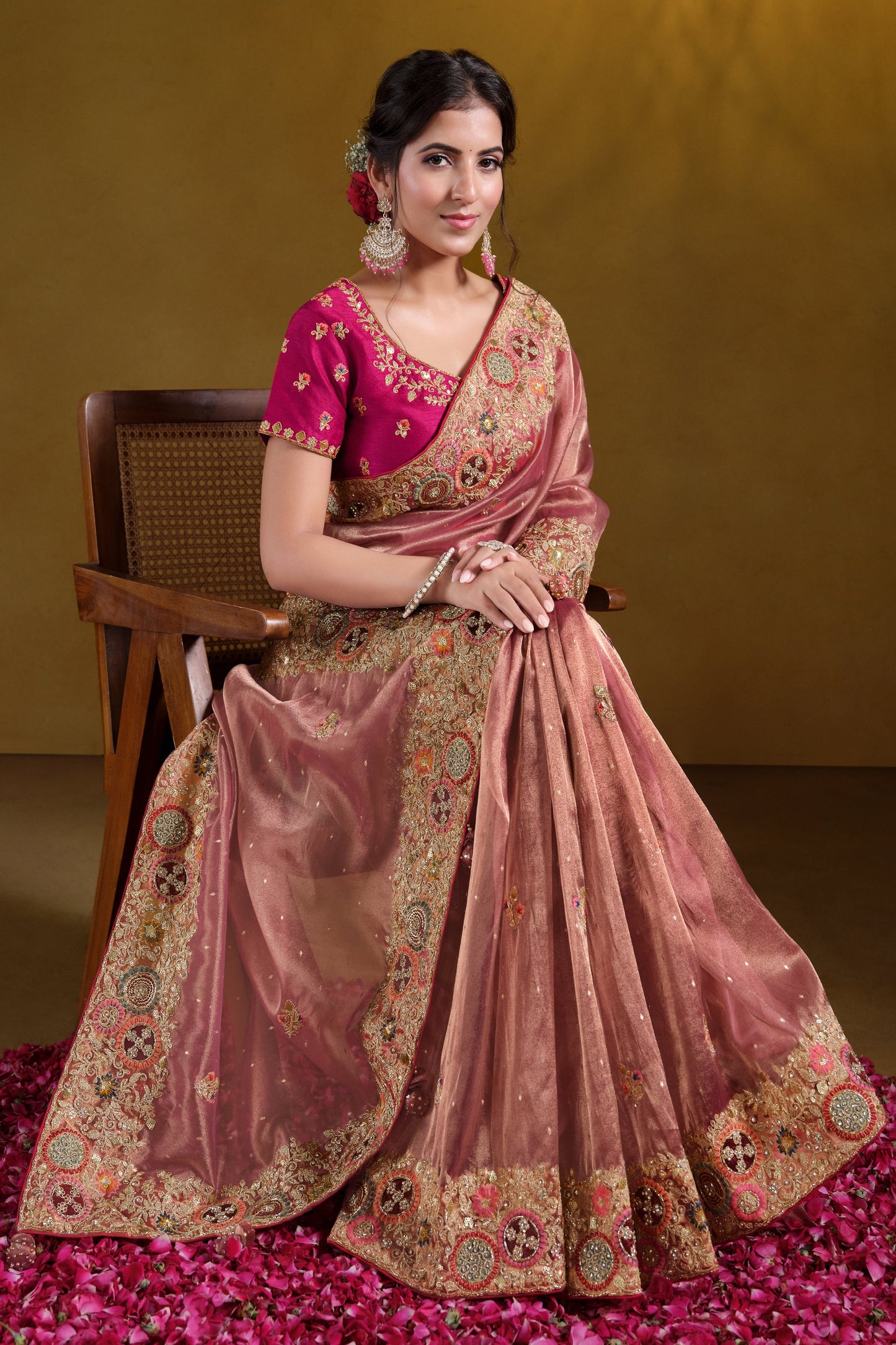 Pink Pure Organza Silk Saree-ZB133985_3_SareeButa.com