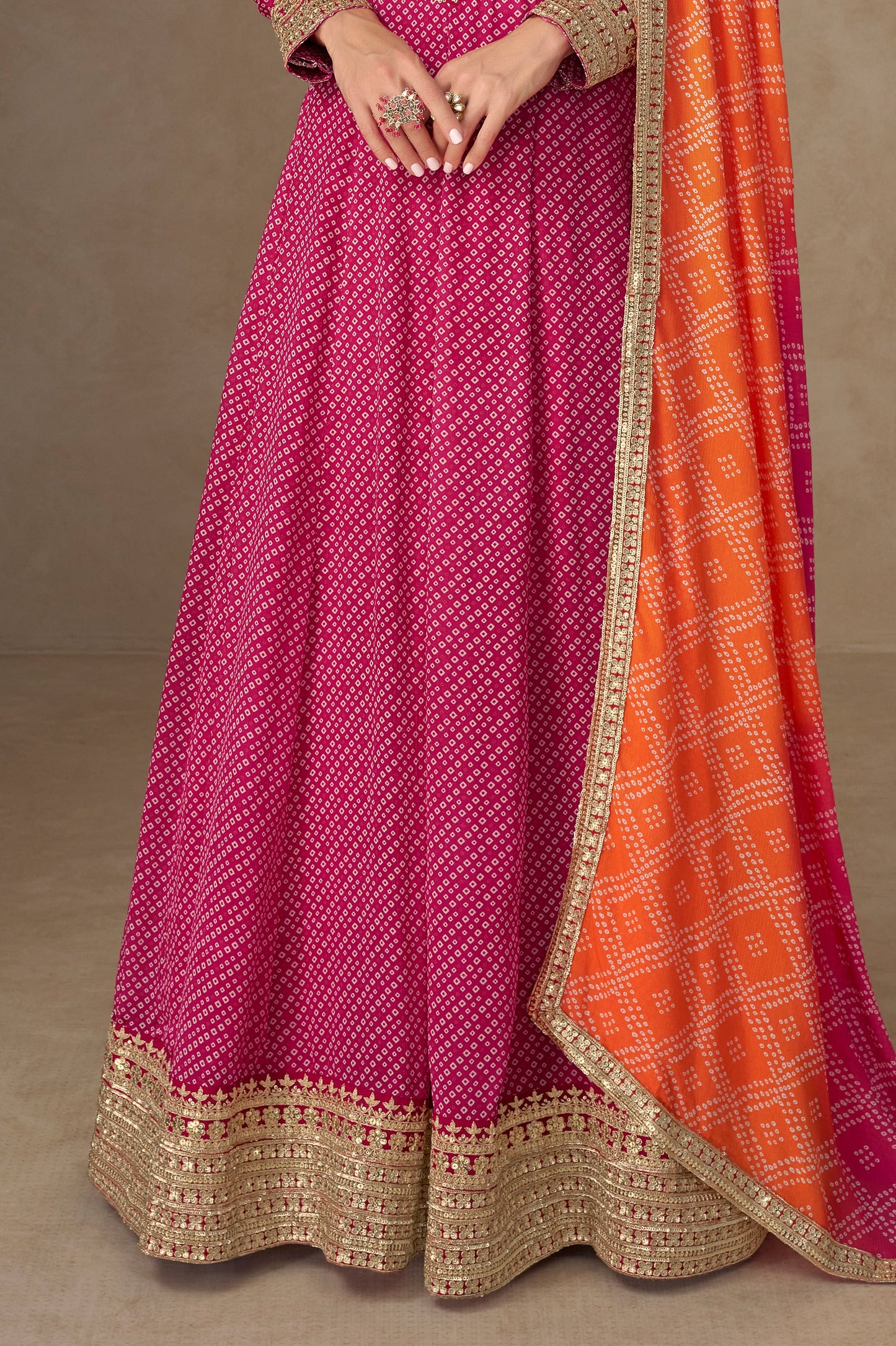 Pink Readymade Chinon Gown With Dupatta-SAR10660_4_SareeButa.com