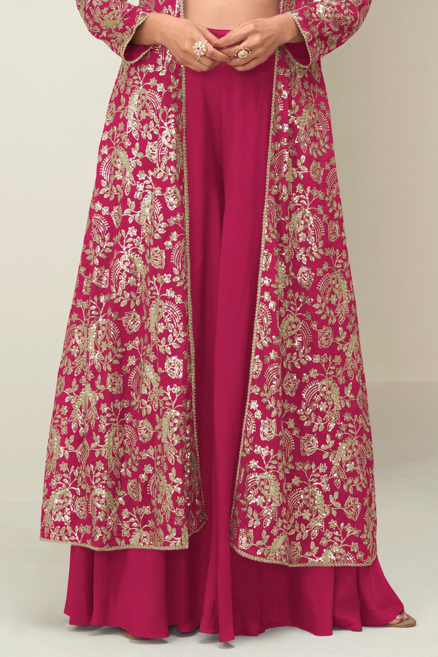 Pink Readymade Chinon Silk Palazzo Set-SAR10519_5_SareeButa.com