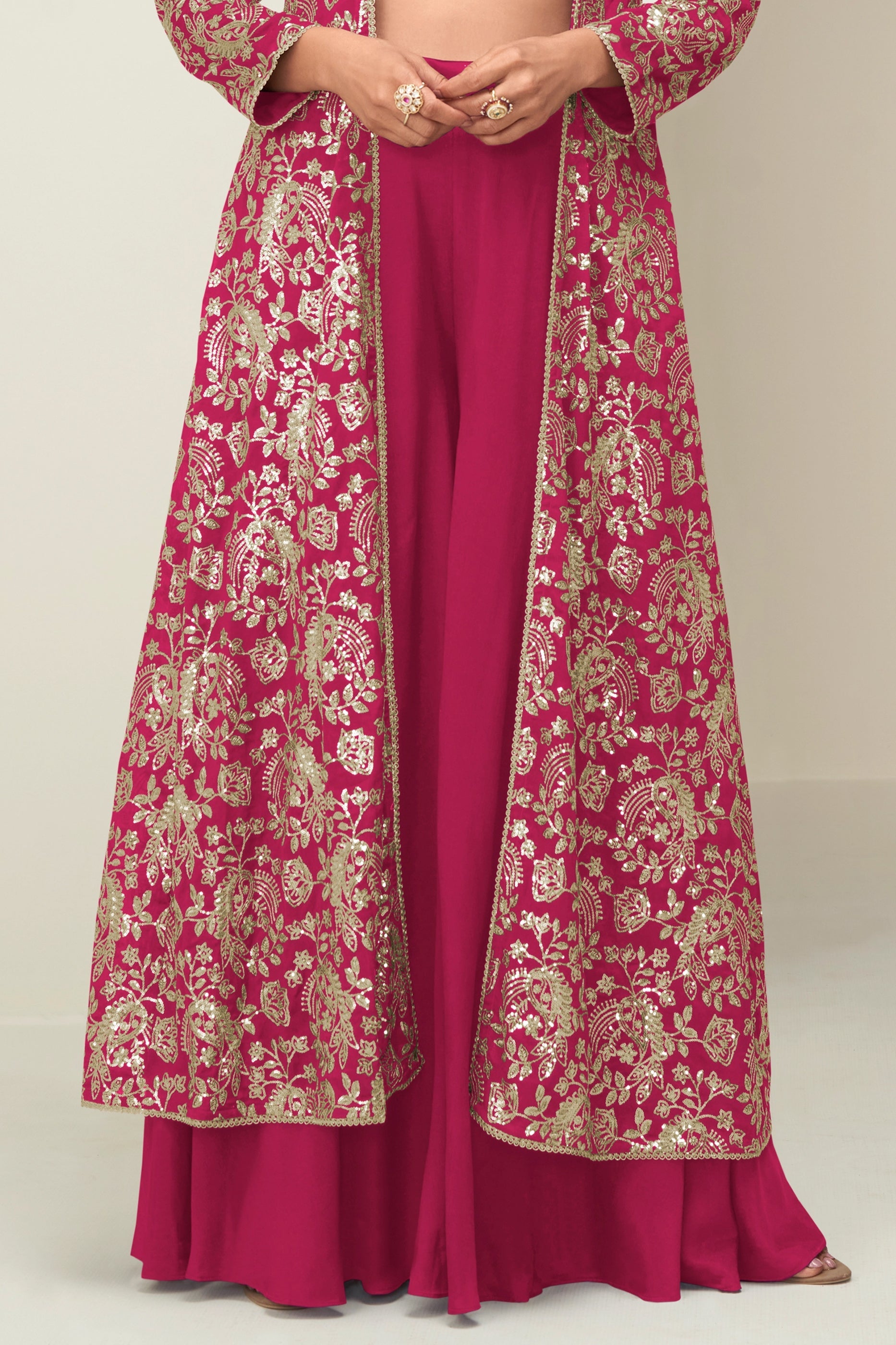 Pink Readymade Chinon Silk Palazzo Set-SAR10519_5_SareeButa.com