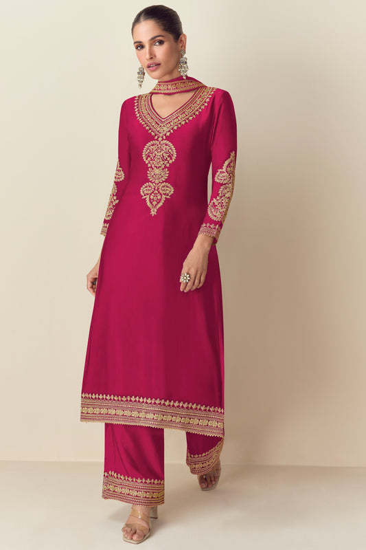 Pink Readymade Chinon Silk Suit-SS588_1_SareeButa.com