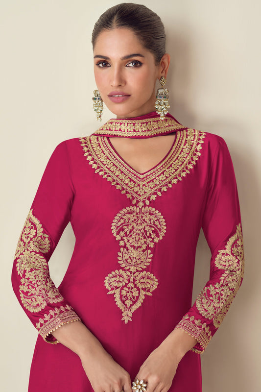 Pink Readymade Chinon Silk Suit-SS588_2_SareeButa.com