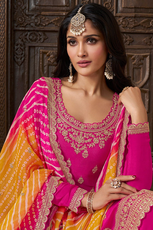 Pink Readymade Chinon Suit-SS387_2_SareeButa.com