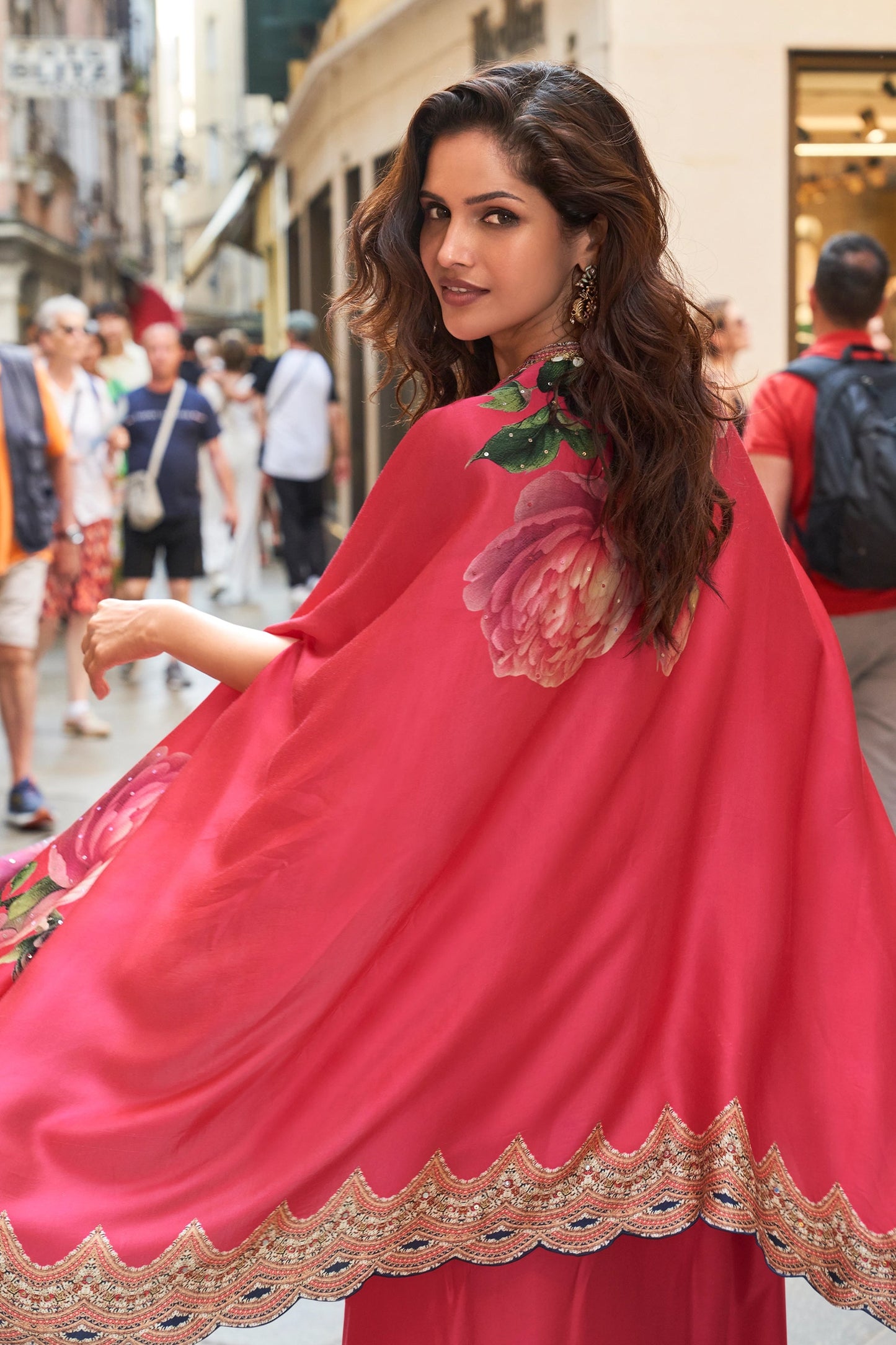 Pink Readymade Crepe Skirt Set With Jacket-SAR11079_3_SareeButa.com