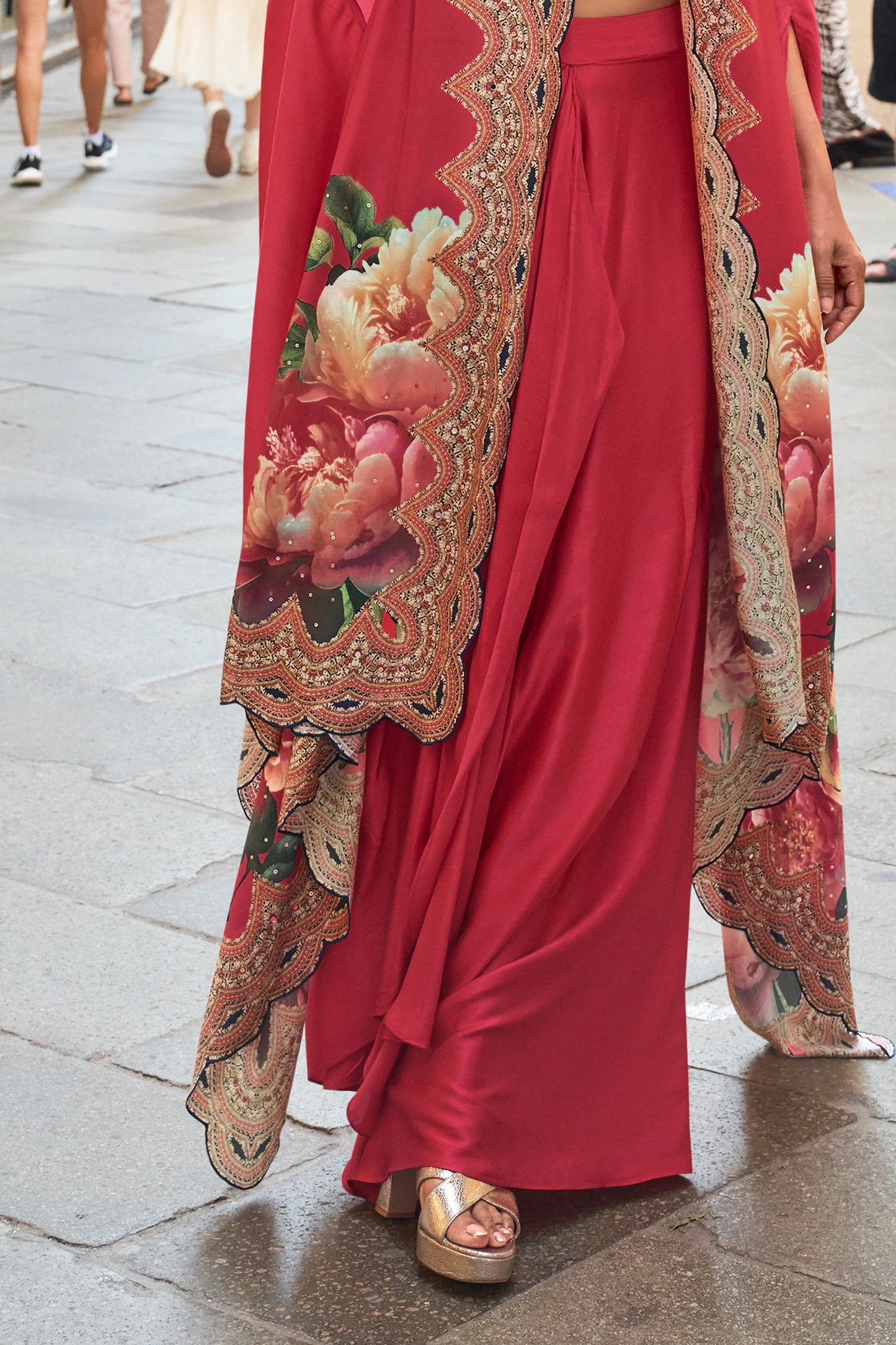 Pink Readymade Crepe Skirt Set With Jacket-SAR11079_5_SareeButa.com