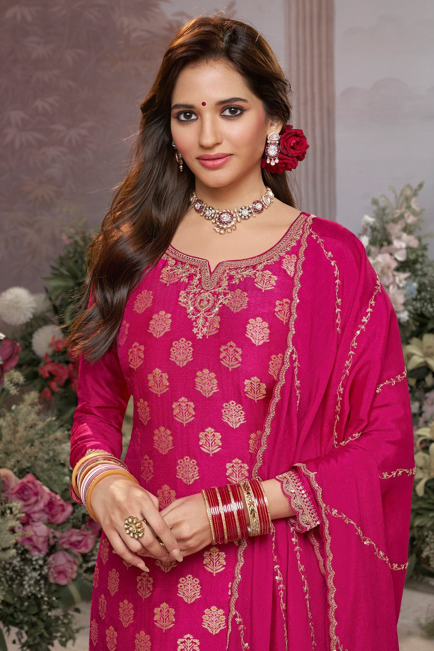 Pink Readymade Dola Silk Sharara Suit-SS966_4_SareeButa.com