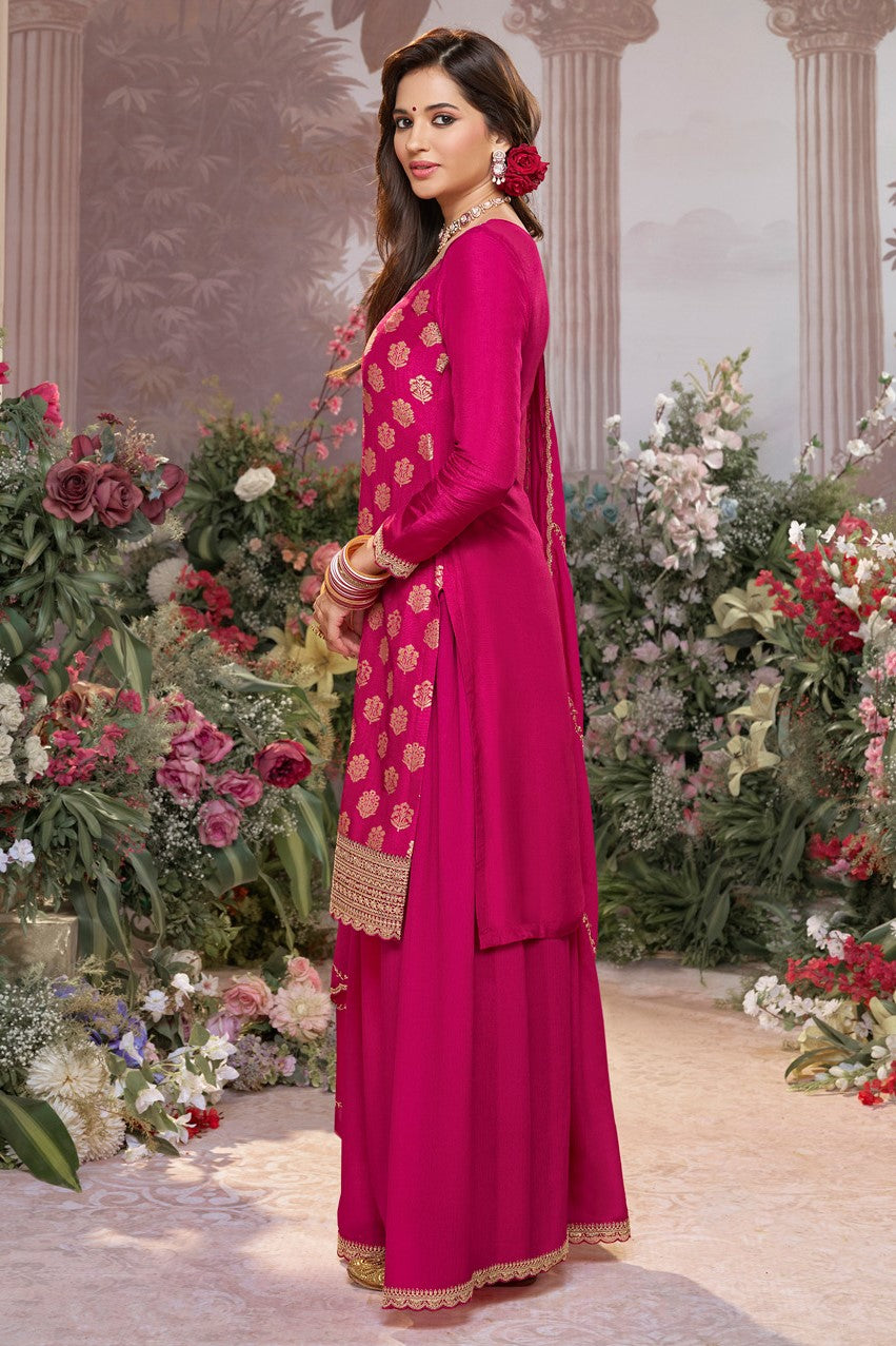 Pink Readymade Dola Silk Sharara Suit-SS966_5_SareeButa.com