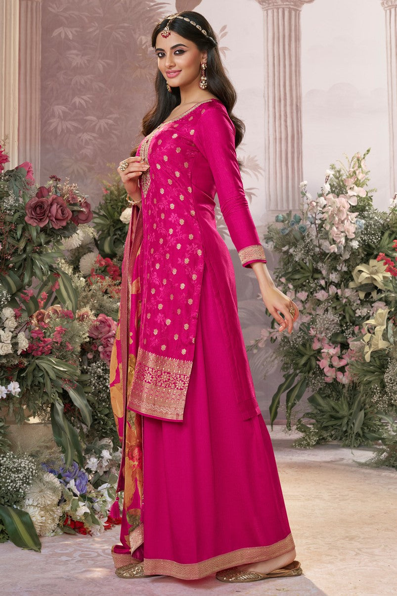 Pink Readymade Dola Silk Suit-SS963_4_SareeButa.com