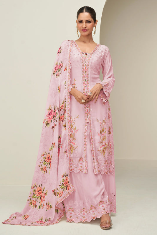 Pink Readymade Embroidered Chinon Silk Suit-SAR10530_1_SareeButa.com