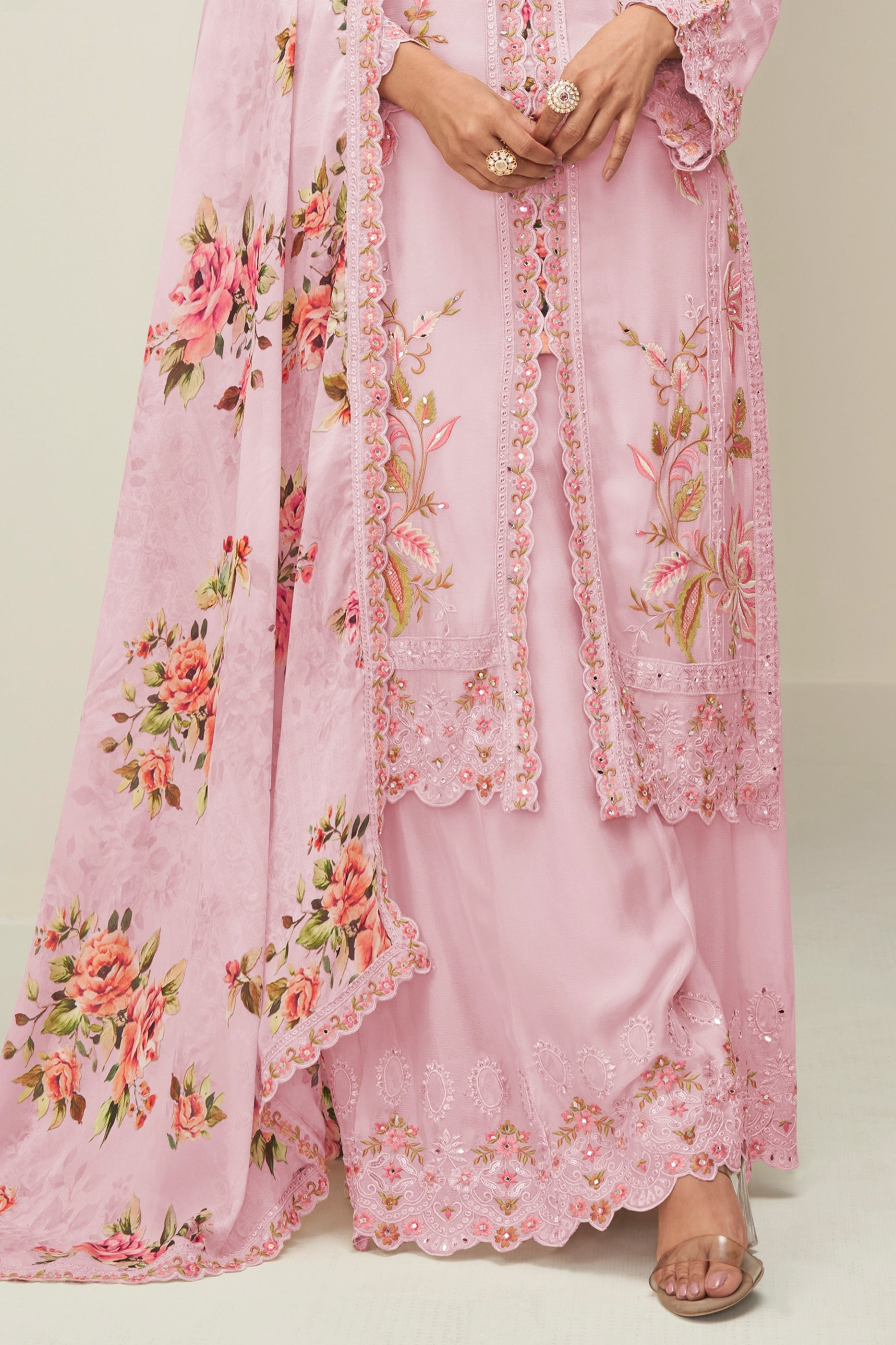 Pink Readymade Embroidered Chinon Silk Suit-SAR10530_4_SareeButa.com