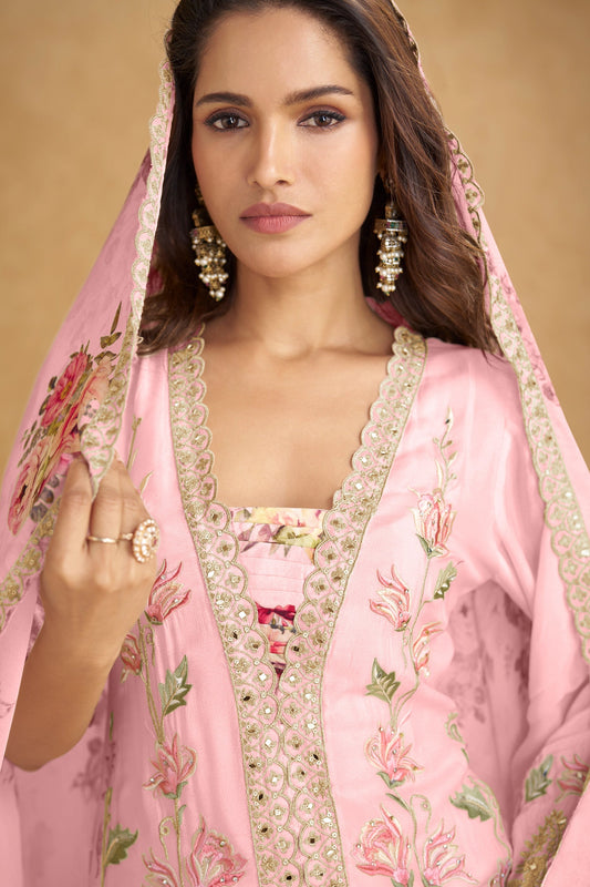 Pink Readymade Embroidered Chinon Silk Suit-SAR10914_2_SareeButa.com