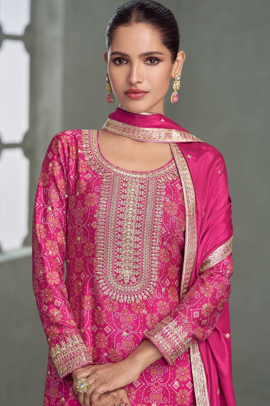 Pink Readymade Embroidered Chinon Silk Suit-SS657_2_SareeButa.com