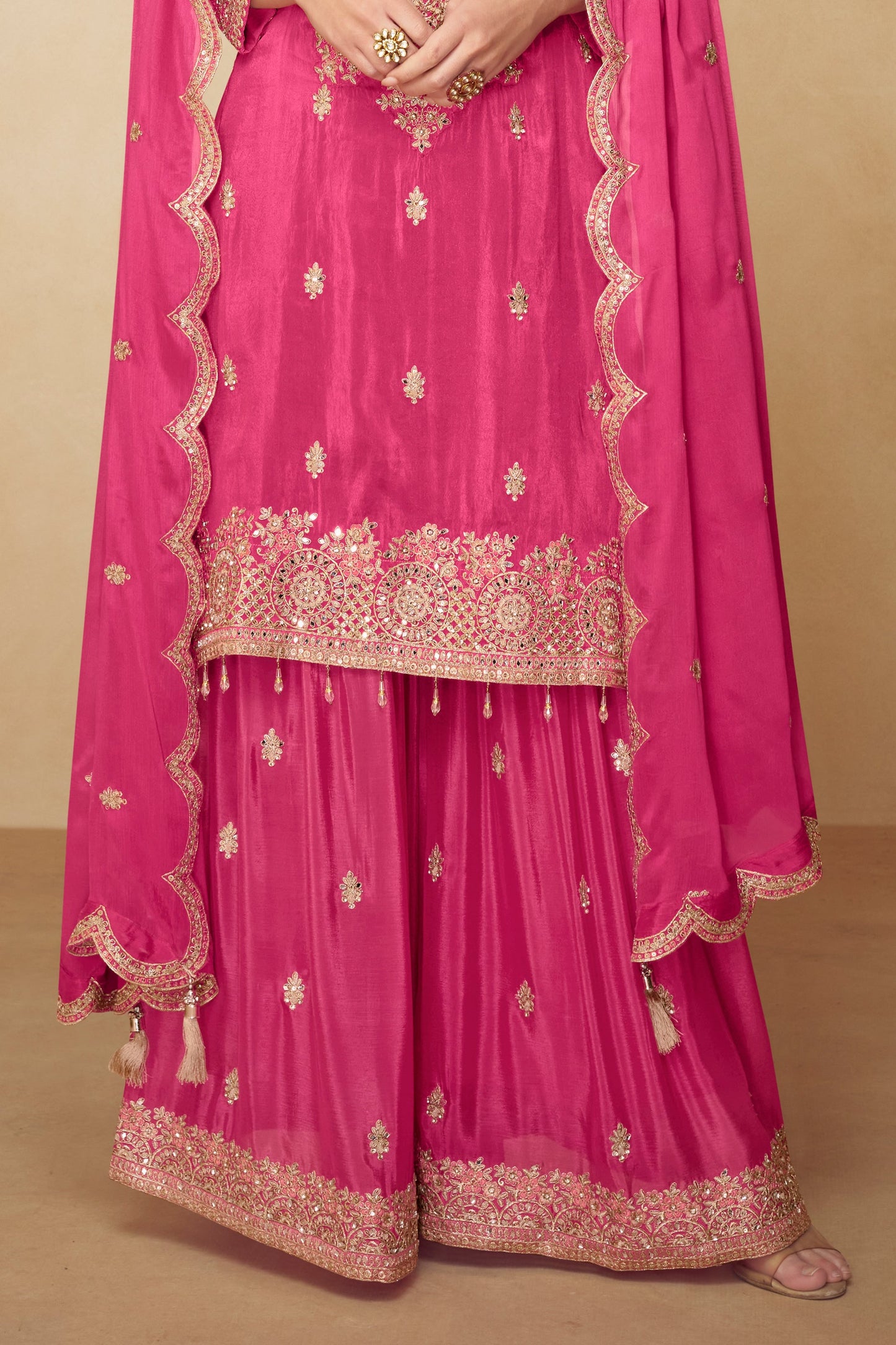 Pink Readymade Embroidered Chinon Suit-SAR10493_4_SareeButa.com