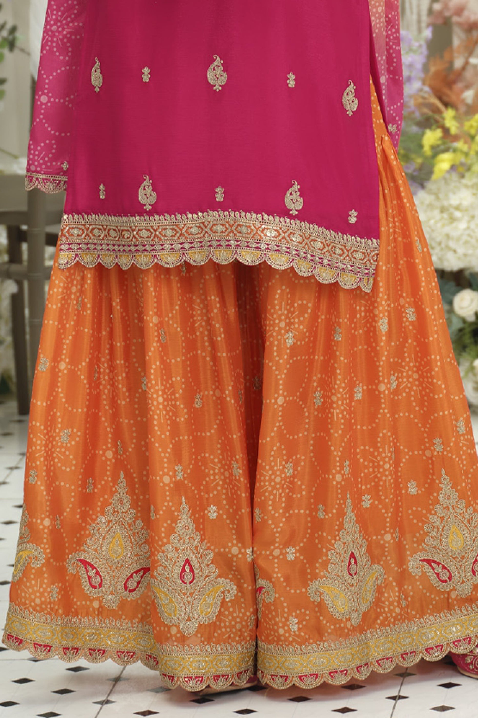 Pink Readymade Embroidered Chinon Suit-SAR12007_5_SareeButa.com