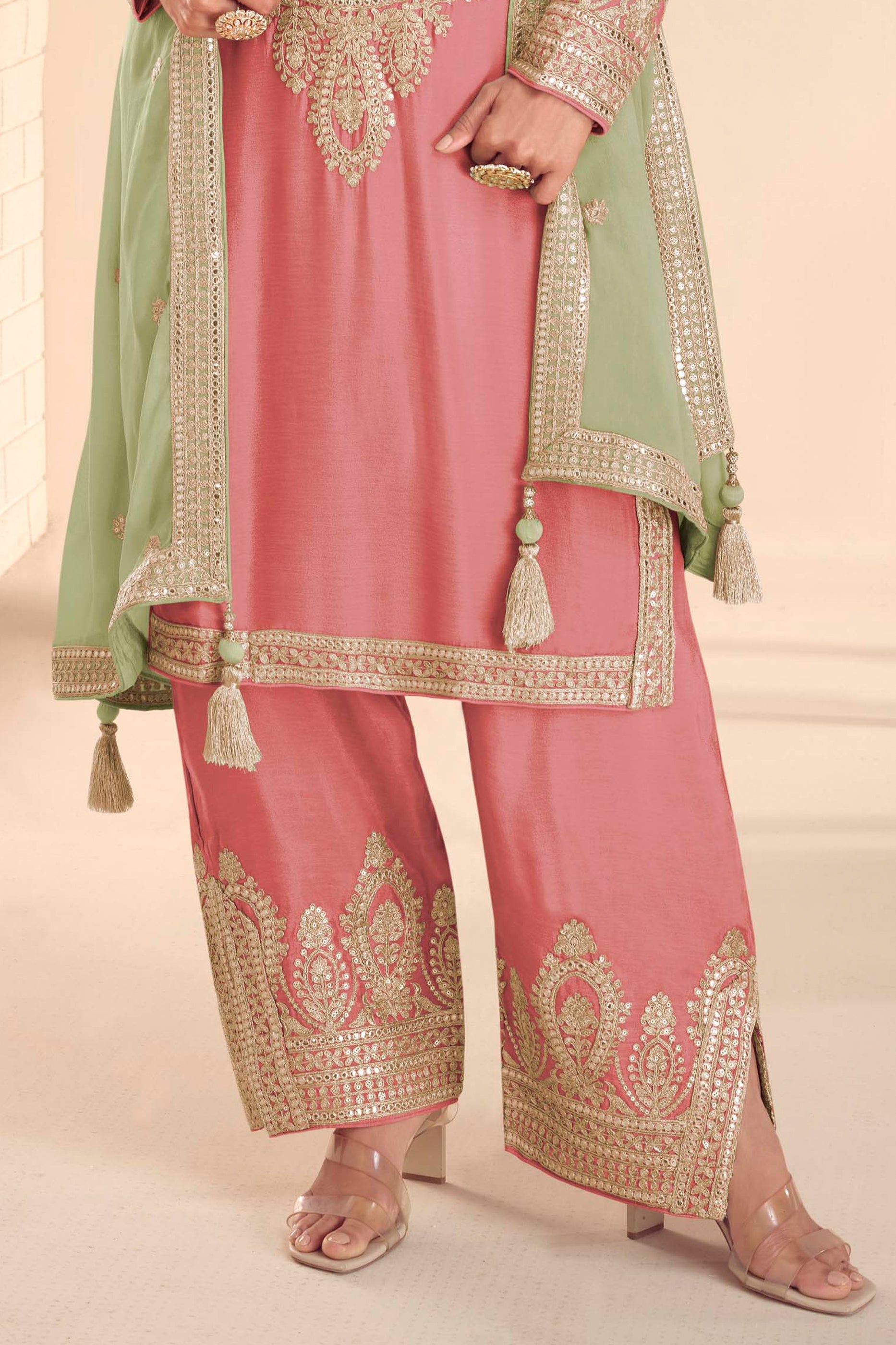 Pink Readymade Embroidered Chinon Suit-SAR12152_4_SareeButa.com