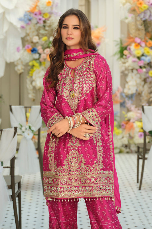 Pink Readymade Embroidered Chinon Suit-SAR12168_2_SareeButa.com