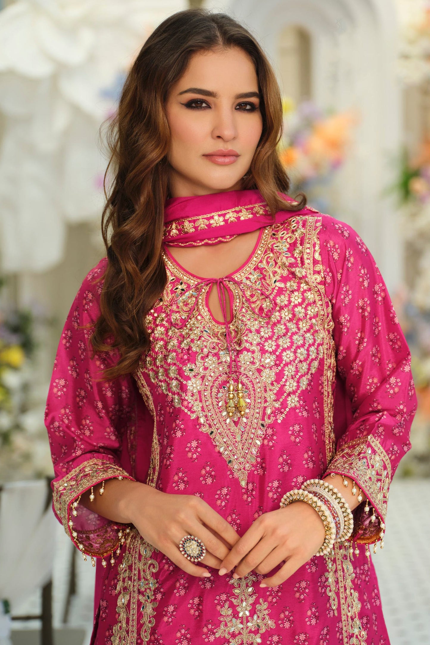 Pink Readymade Embroidered Chinon Suit-SAR12168_3_SareeButa.com