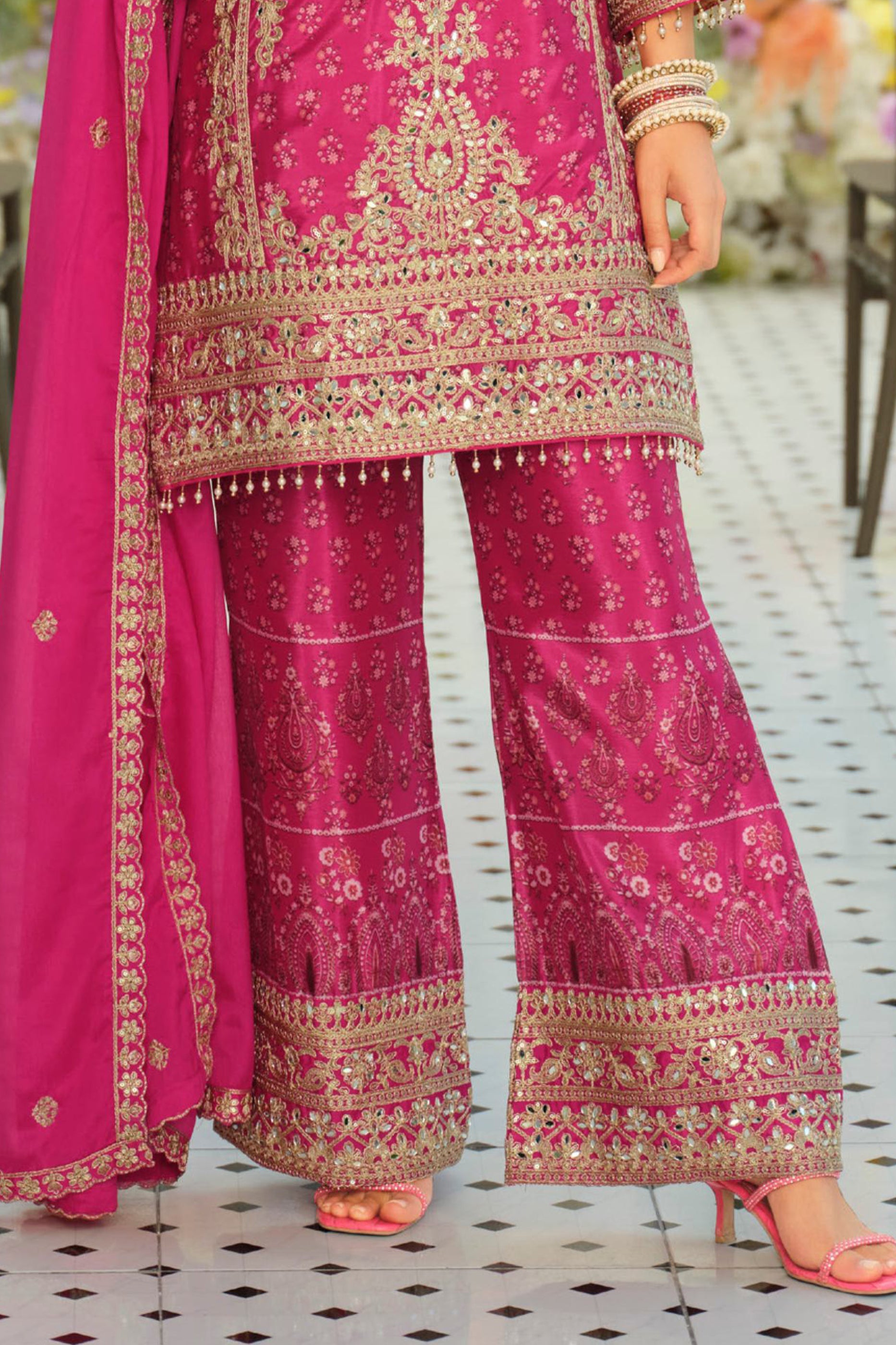 Pink Readymade Embroidered Chinon Suit-SAR12168_5_SareeButa.com