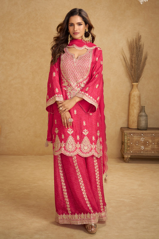 Pink Readymade Embroidered Chinon Suit-SAR12500_1_SareeButa.com
