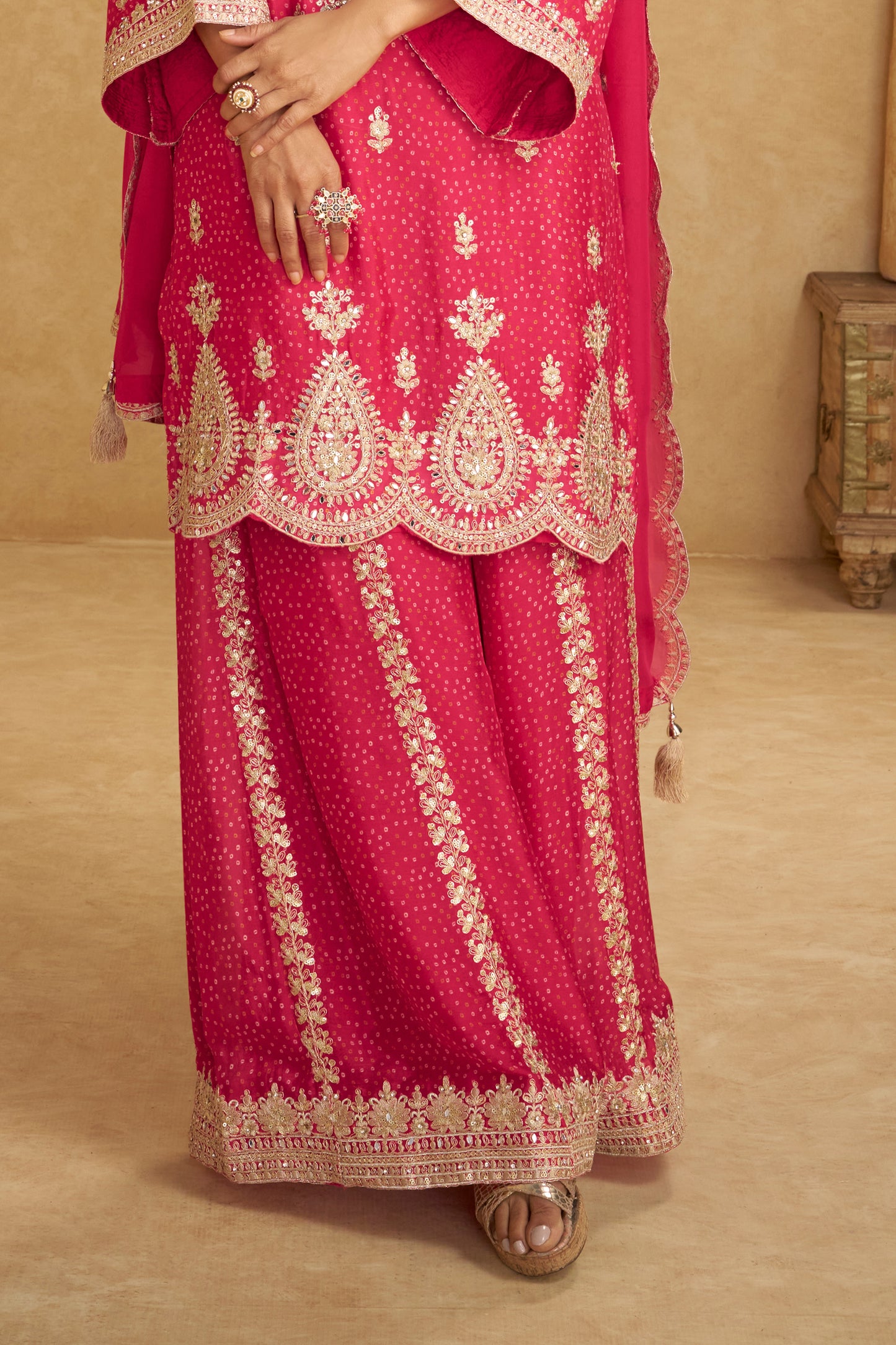 Pink Readymade Embroidered Chinon Suit-SAR12500_5_SareeButa.com