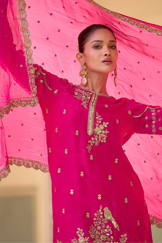 Pink Readymade Embroidered Crepe Silk Suit-SAR11996_2_SareeButa.com