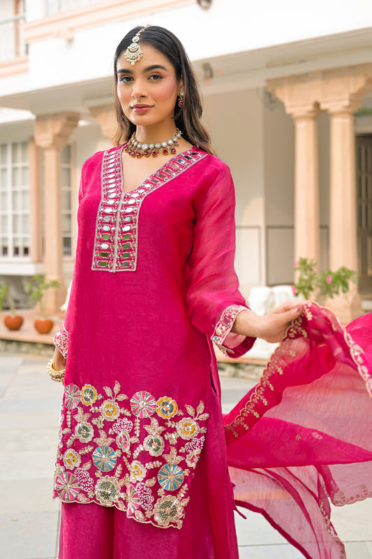 Pink Readymade Embroidered Crush Satin Palazzo Suit-SAR13231_2_SareeButa.com