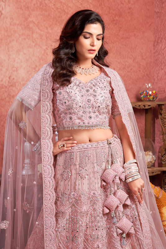 Pink Readymade Embroidered Net Lehenga-SAR10715_2_SareeButa.com