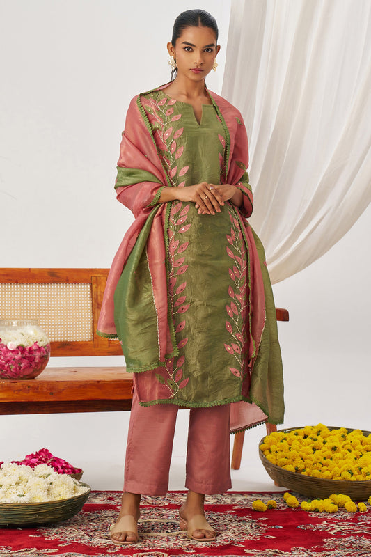 Pink Readymade Embroidered Organza Suit-SAR11634_1_SareeButa.com