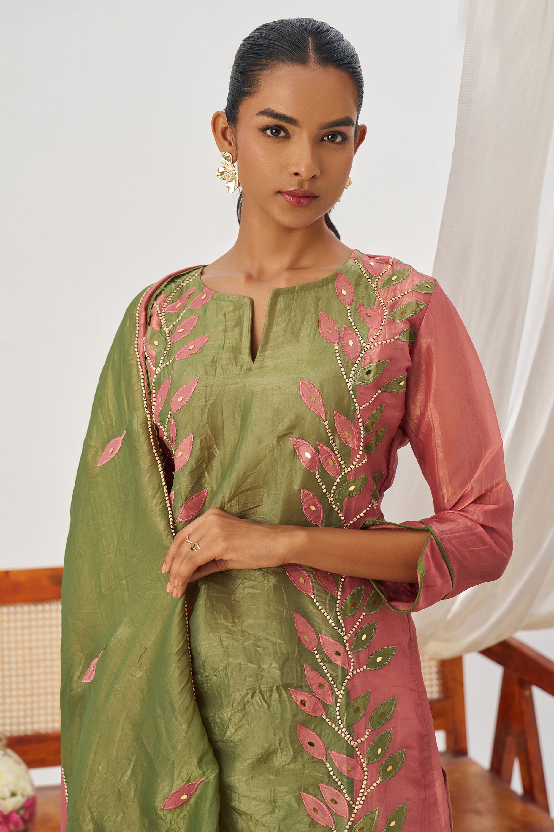 Pink Readymade Embroidered Organza Suit-SAR11634_2_SareeButa.com