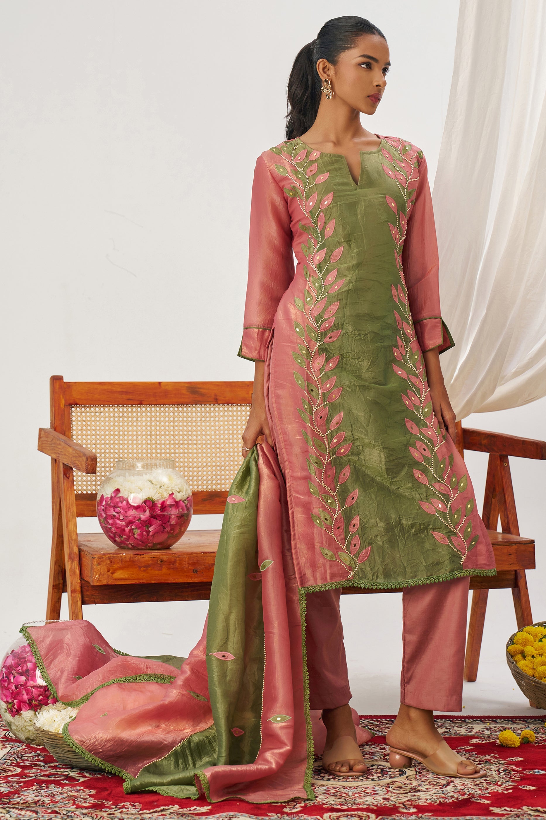 Pink Readymade Embroidered Organza Suit-SAR11634_4_SareeButa.com