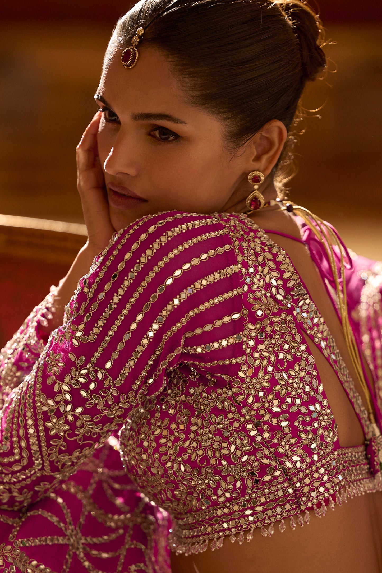 Pink Readymade Embroidered Silk Lehenga-SAR11486_4_SareeButa.com